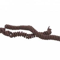 Elastische krulveters bruin - thumbnail