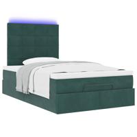 Ottoman bed met matrassen en LED's 120x200cm fluweel - thumbnail