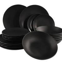 Studio Tavola Serviesset Black Tie - 18-delig / 6 personen - 6 ontbijt/dessertborden, 6 diepe borden en 6 dinerborden - thumbnail