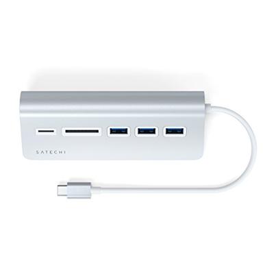 Satechi ST-TCHCRS USB-combi-hub Zilver Satechi ST-TCHCRS USB-combi-hub Zilver