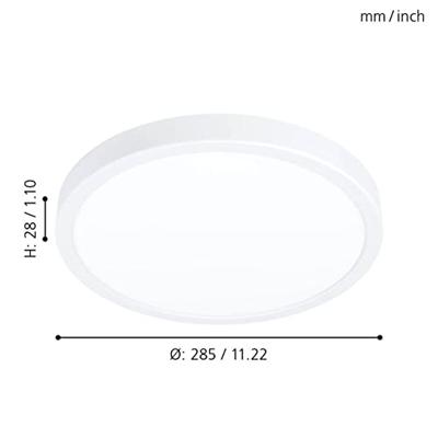 Eglo Plafonnière Zigbee Fueva-Z wit - Ø 28,5cm 98843