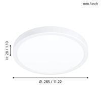 Eglo PlafonnièreZigbee Fueva-Z RVS - Ø 28,5cm - 98845 - thumbnail