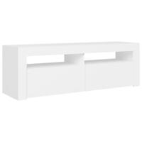 Tv-meubel met LED-verlichting 120x35x40 cm wit - thumbnail