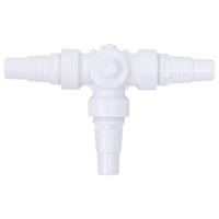 VidaXL Kogelkraan voor zwembad 3-weg wit en zwart - thumbnail