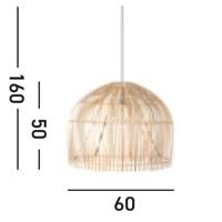 Searchlight Bamboe hanglampRattan Ø 60cm - 7400CW - thumbnail