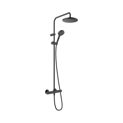 Showerpipe HansGrohe Vernis Blend 200 1 Jet Met Douchethermostaat Mat Zwart Showerpipe HansGrohe Vernis Blend 200 1 Jet Met Douchethermostaat Mat Zwart