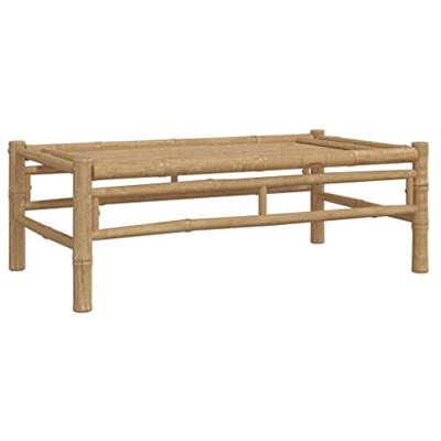 2-delige Loungeset met kussens bamboe crmewit