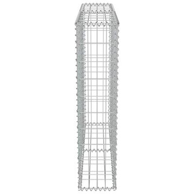 VidaXL Schanskorfmuur met deksels 100x20x100 cm gegalvaniseerd staal