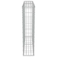 VidaXL Schanskorfmuur met deksels 100x20x100 cm gegalvaniseerd staal - thumbnail