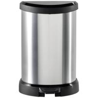 Curver DECO Bin 240568 Afvalbak 15 l (b x h x d) 303 x 448 x 268 mm Zilver, Zwart 1 stuk(s) - thumbnail