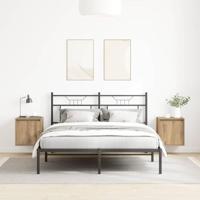 Nachtkastjes 2 st wandgemonteerd 38x34x40 cm artisanaal eiken - thumbnail