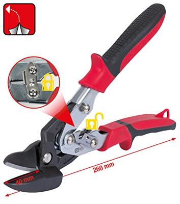 KS Tools 118.0046 Figuren-doorloopschaar, linkssnijdend