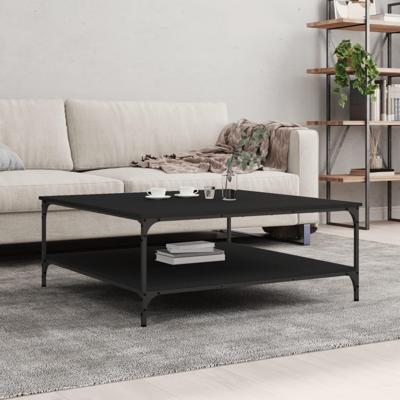 Salontafel 100x100x40 cm bewerkt hout zwart