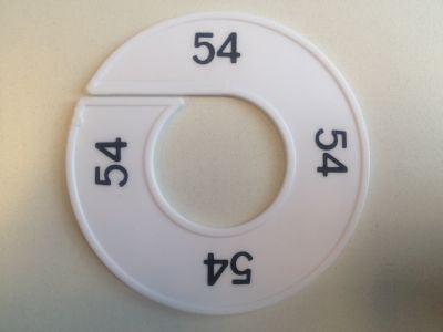 Maatring 9cm wit/zwart 54