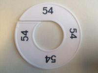 Maatring 9cm wit/zwart 54 - thumbnail