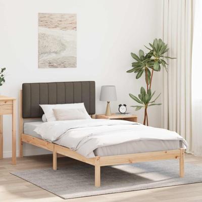Bedframe met Gevoerd Hoofdgedeelte Taupe 100 x 200 cm