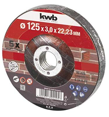 kwb 792295 Doorslijpschijf recht 125 mm 5 stuk(s) Steen