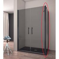 Zijwand voor Douchecabine Lacus Giglio Black 70x190 cm Mat Zwart Profiel Lacus - thumbnail