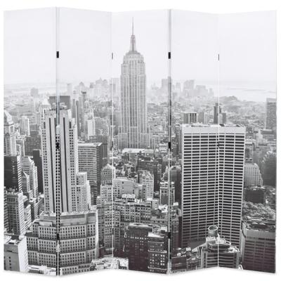 VidaXL Kamerscherm new york bij daglicht 200x170 cm zwart en wit