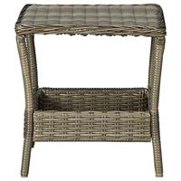 Tuintafel 45x45x46,5 cm poly rattan bruin - thumbnail