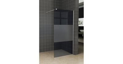 Saqu Subtly douchewand excl. muurprofiel 107,5x200cm Mat rookglas