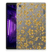 Lenovo Tab M10 HD (2de generatie) | Siliconen hoesje | Gouden Bloemen - thumbnail