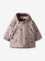 Gewatteerde jas met capuchon voor meisjes NAME IT paars - thumbnail