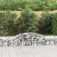 VidaXL Schanskorf gewelfd 300x50x40/60 cm gegalvaniseerd ijzer - thumbnail