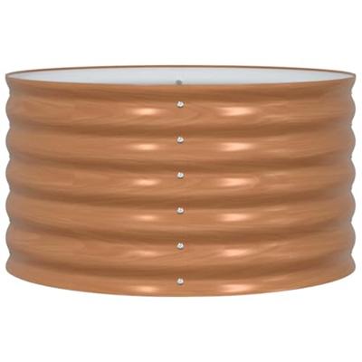 Verhoogde plantenbak Bruin 80 x 80 x 44 cm Staal