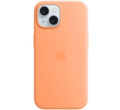 Apple Silicone MagSafe Hoesje iPhone 15 Orange Sorbet