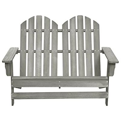 VidaXL Tuinstoel 2-zits adirondack massief vurenhout grijs