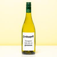 Wijnfles Geslaagd Tijd Om Te Genieten - Wit (Sauvignon Blanc) - thumbnail