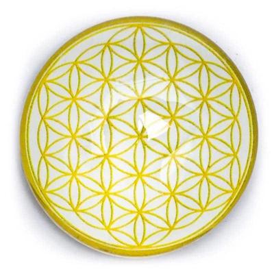 Magneet Decoratie Bloem des Levens Goudkleur - 4 cm