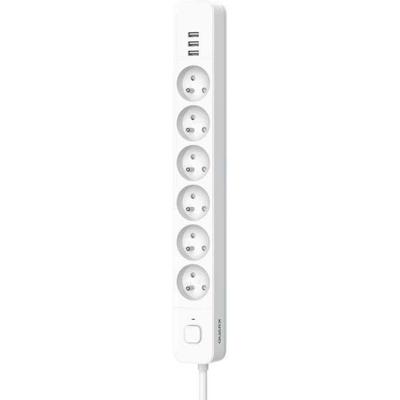 Stekkerdoos - QUARX - 6 stopcontacten - Met 3 USB-poorten, 1,5m kabel