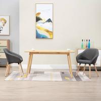 vidaXL Eetkamerstoelen 2 st stof donkergrijs - thumbnail