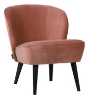 WOOOD Fauteuil 'Sara' Velvet, kleur Oudroze - thumbnail