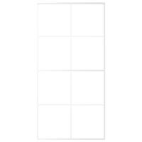 Schuifdeur 102,5x205 cm ESG-glas en aluminium wit - thumbnail