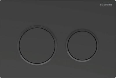Drukplaat Geberit Omega 20 voor 2-toets Spoeling Zwarte Ringen Mat Zwart