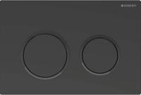 Drukplaat Geberit Omega 20 voor 2-toets Spoeling Zwarte Ringen Mat Zwart - thumbnail