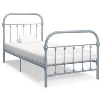 Bedframe metaal grijs 100x200 cm - thumbnail