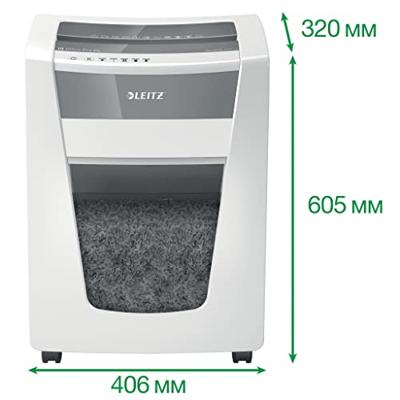 Leitz IQ Office Pro P4 Papierversnipperaar Cross cut 4 x 40 mm 30 l Aantal bladen (max.): 15 vellen Veiligheidsniveau 4 Ook geschikt voor Nietjes, Paperclips