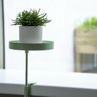 Esschert Design plantenblad met klem rond s groen - thumbnail