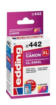 Edding Inktcartridge vervangt Canon CL-546 XL Compatibel Kleur EDD-442 18-442 Edding Inktcartridge vervangt Canon CL-546 XL Compatibel Kleur EDD-442 18-442