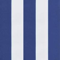 Tuinbankkussens 2 st gestreept 150x50x7 cm stof wit en blauw - thumbnail