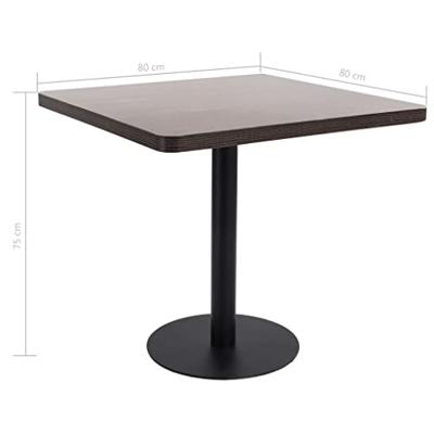 Bistrotafel 80x80 cm MDF donkerbruin - thumbnail