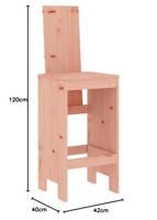 Barkrukken 2 st 40x42x120 cm massief douglashout - thumbnail