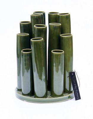 Twist & Tube Vaas Groen 19x19x25cm rond