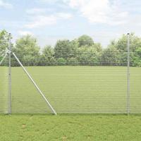VidaXL Afrasteringspaal zilver 10 x 1,5 m (12 x 12 mm gaas) staal - thumbnail
