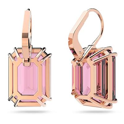 Swarovski 5619502 Oorhangers Millenia Octagon rosekleurig-roze 10 x 22 mm - thumbnail