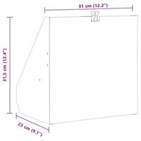 VidaXL Kogelvanger zwart 31 x 23 x 31,5 cm staal - thumbnail